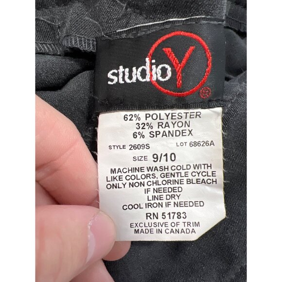 Y2K Studio Y Stretch Flat Front Dress Pants Size 9/10 Charcoal Gray Career Work - Picture 4 of 6